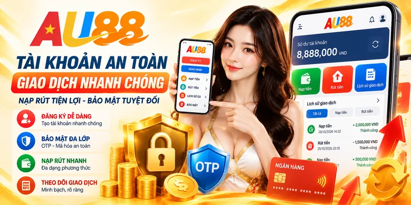 Quản lý tài khoản AU88 kiểm tra giao dịch nạp rút và bảo mật